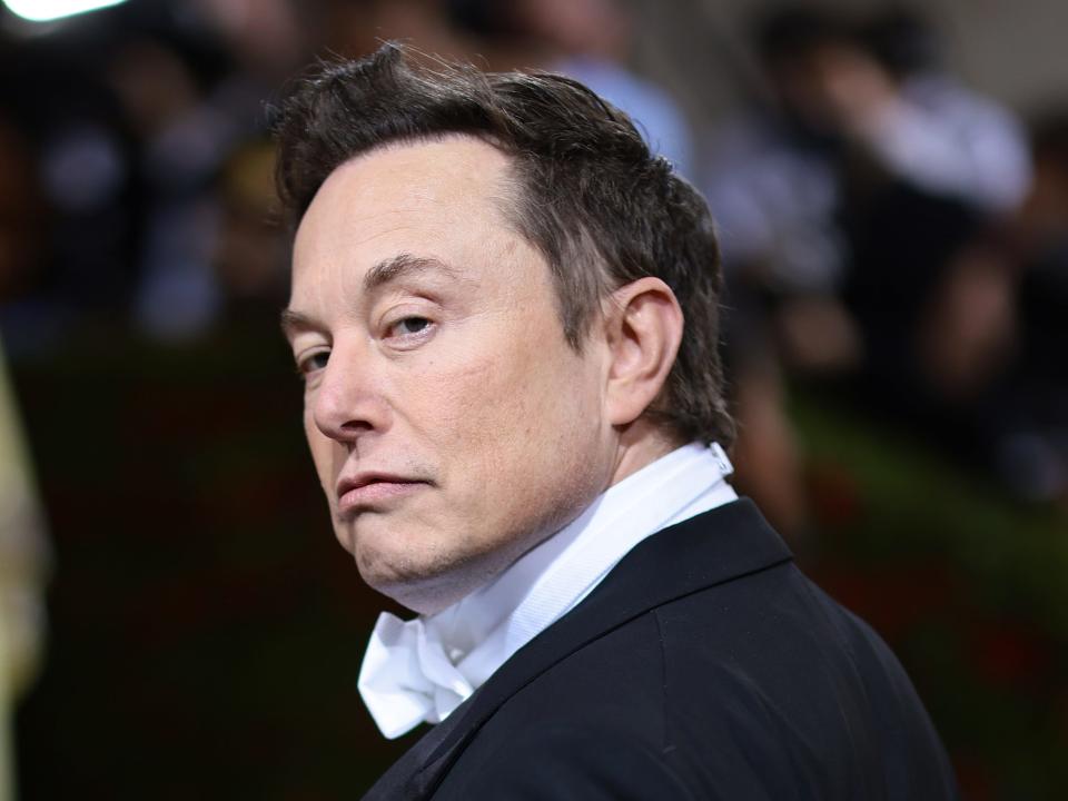 Elon Musk attends The 2022 Met Gala.