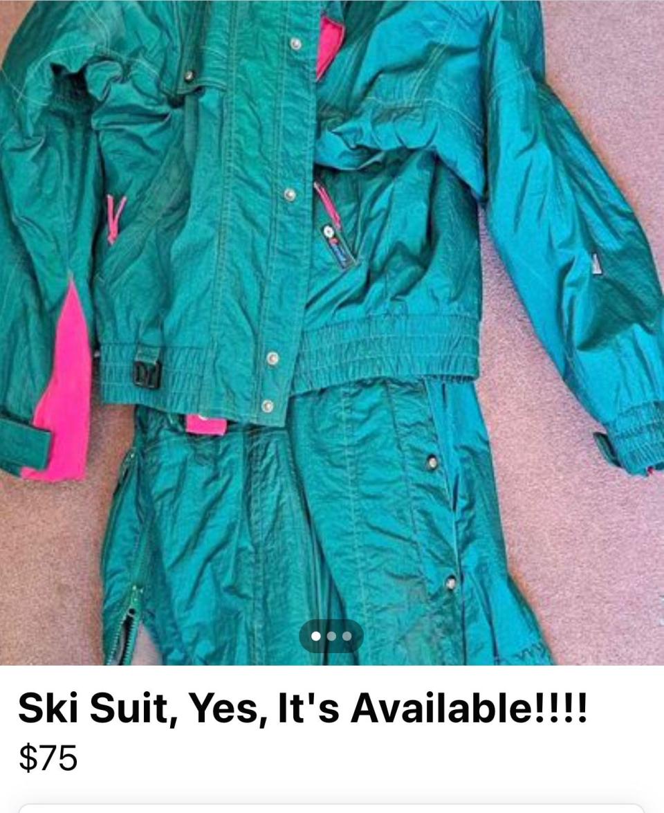 ski suit listing on facebook maretplace