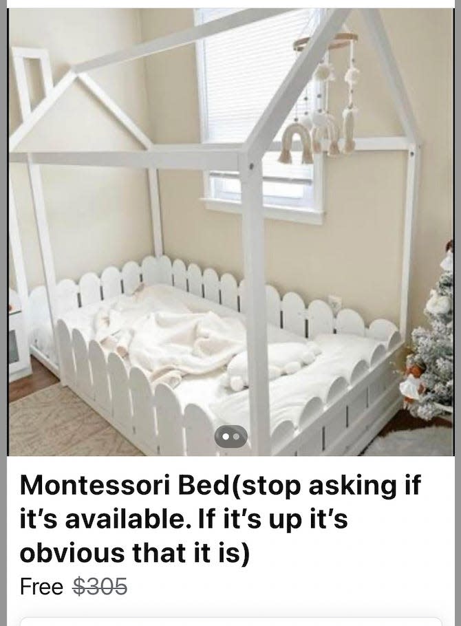 bed on facebook marketplace