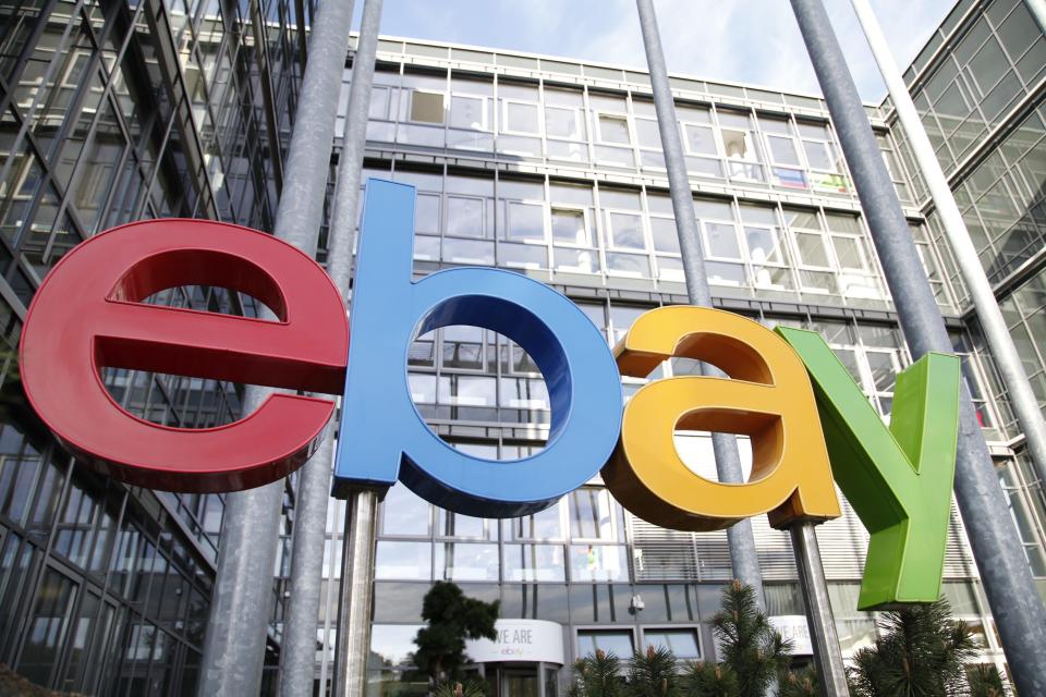 eBay logo sign outside its office