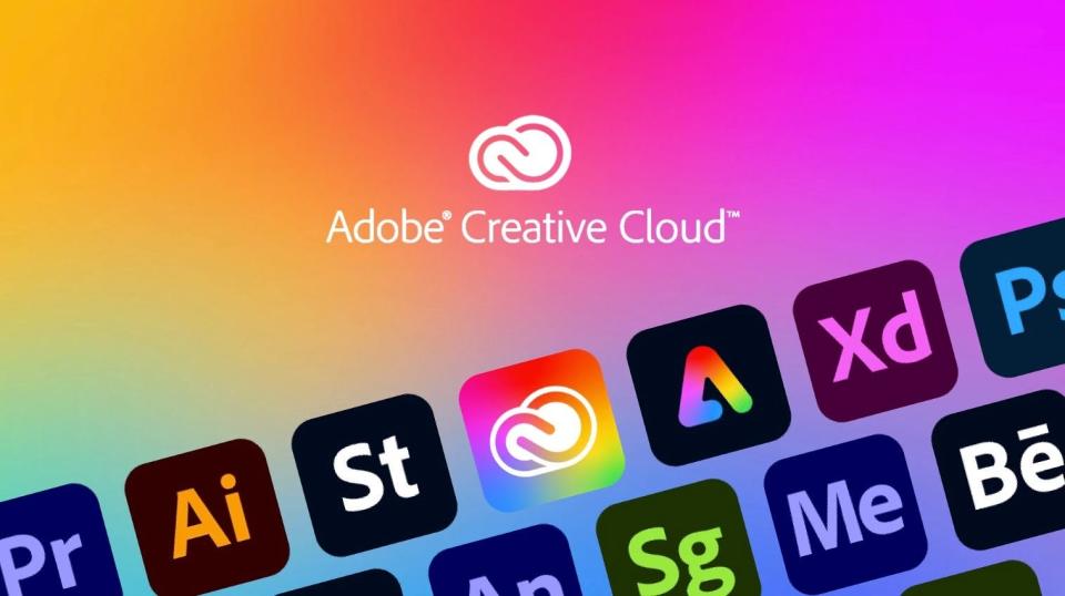 Adobe Creative Cloud Logo with a collection of app logos