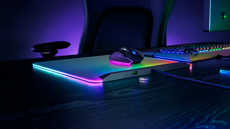 The only thing left to add RGB lighting to is your desk itself. - Photo: Kyle Barr / Gizmodo
