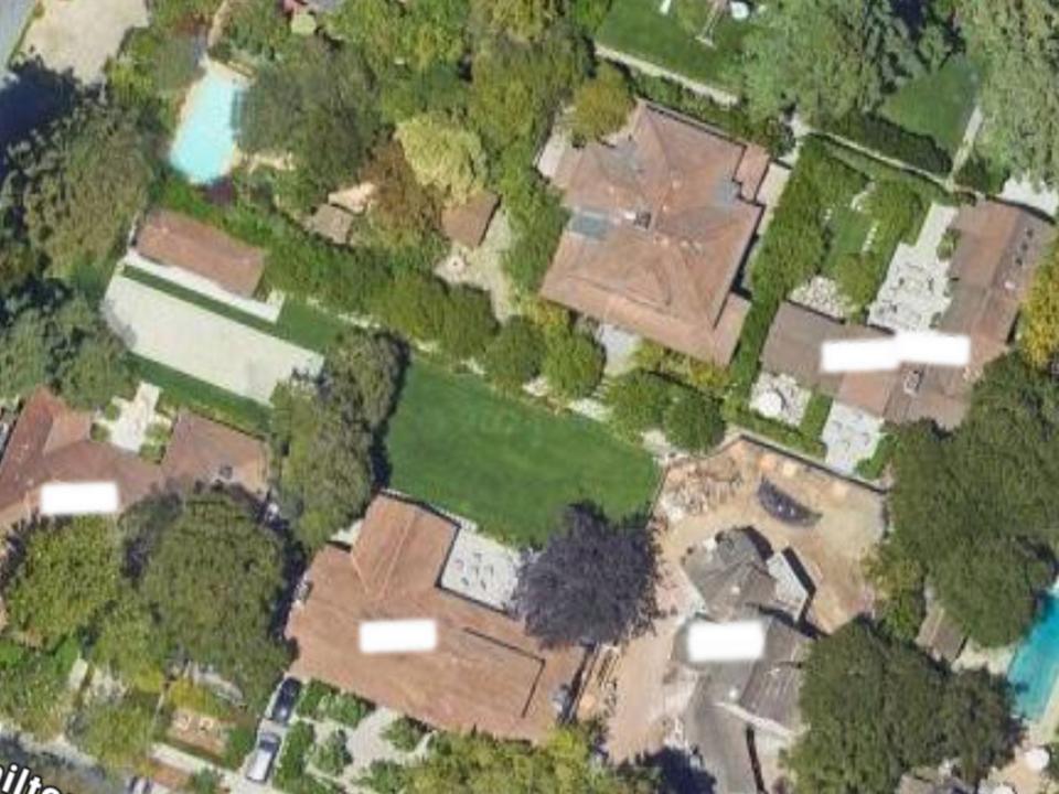 Aerial view of Mark Zuckerberg's Palo Alto estate