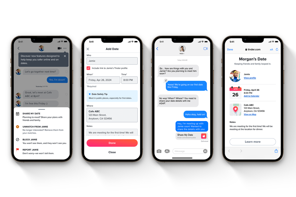 Tinder, the world’s most popular dating app, launches new safety feature called Share My Date allowing users to share their date plans with friends and loved ones directly from the app.